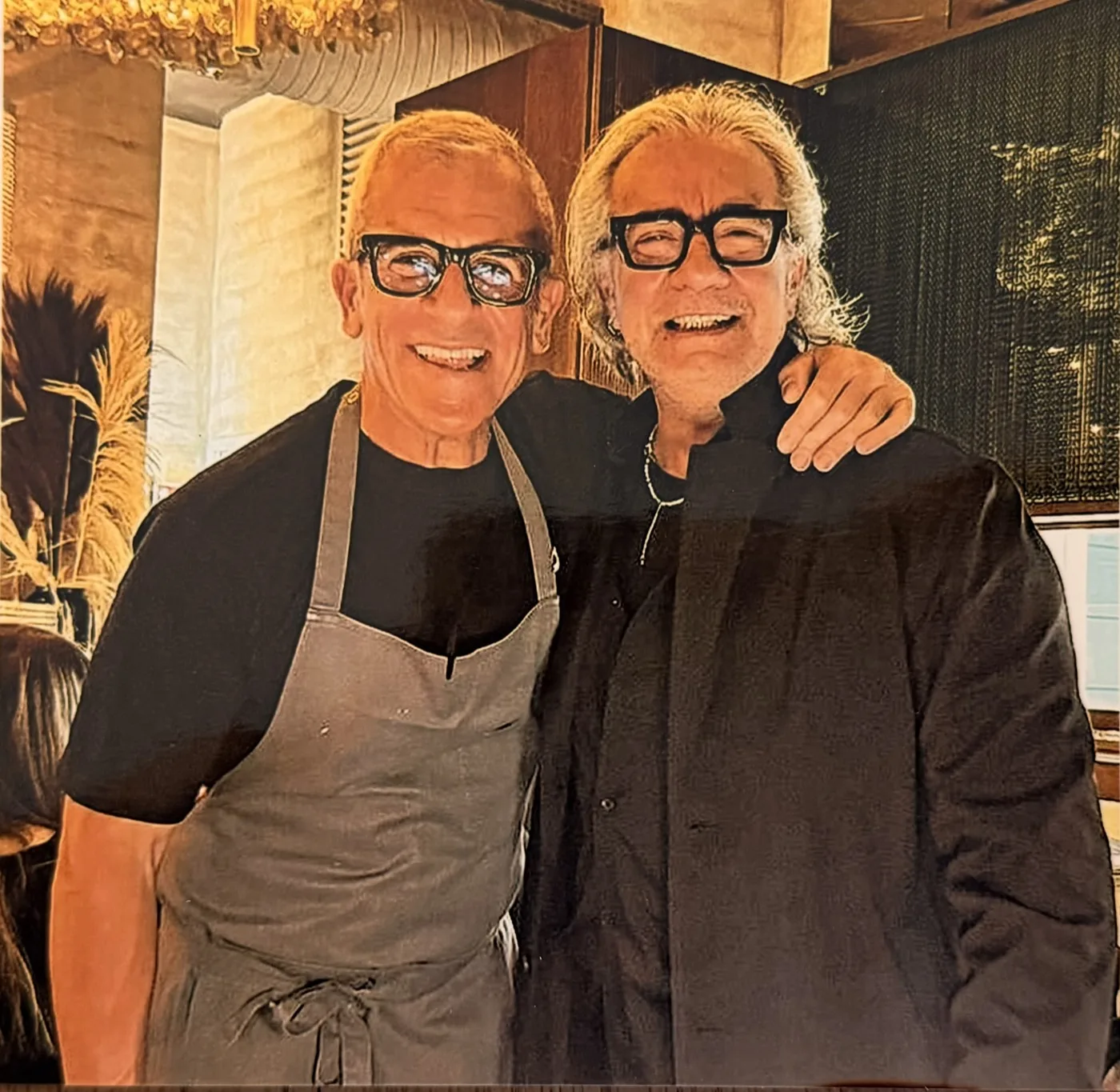 Claudio Trovato con lo chef Max Mariola.